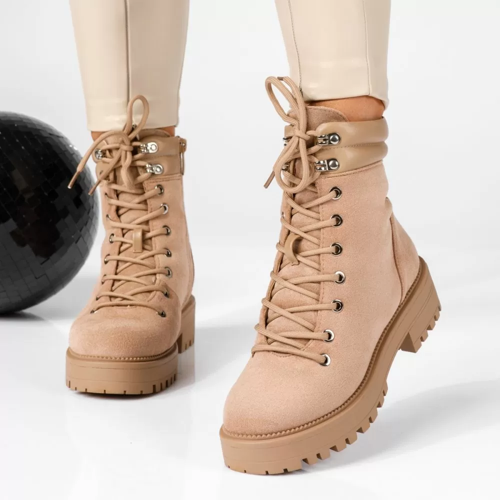 Ghete Dama îmblanite Fabia Khaki #16956