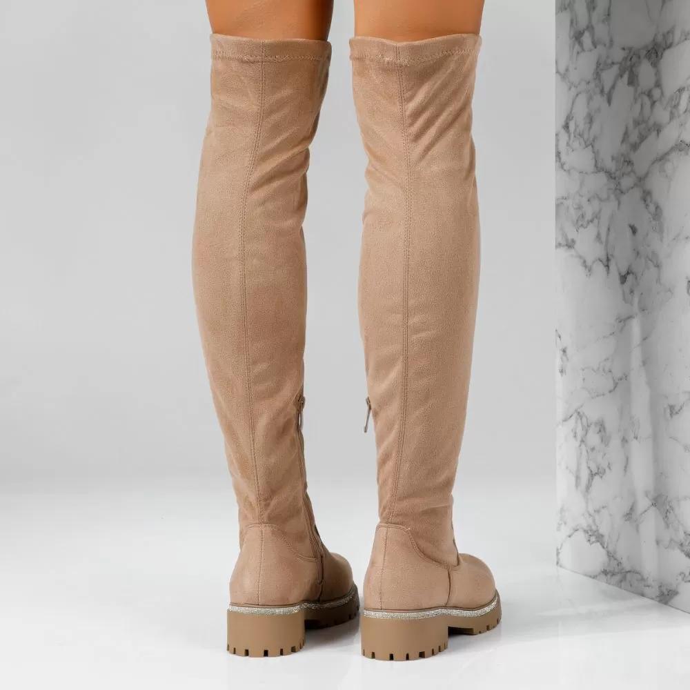 Cizme Lungi Dama Kane Khaki #16964