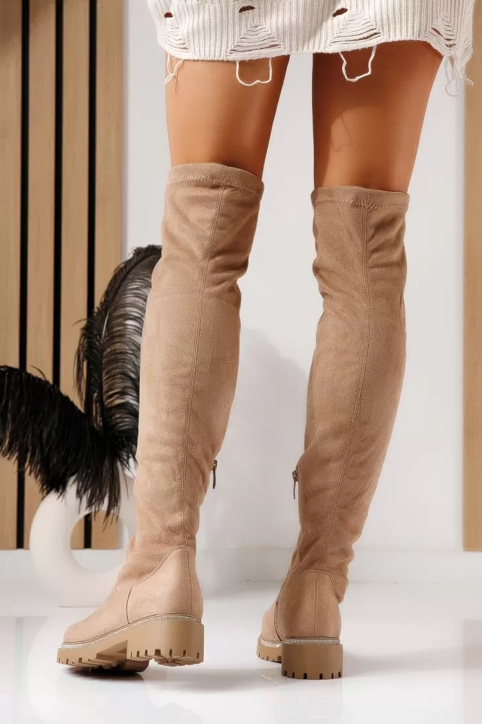 Cizme Lungi Dama Kane Khaki #16964