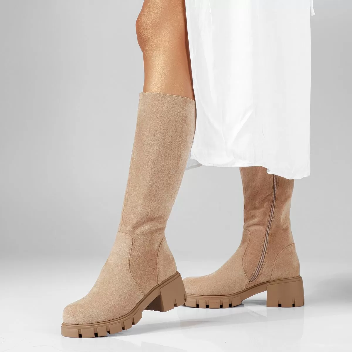 Cizme Scurte Dama Mamba Khaki #16966