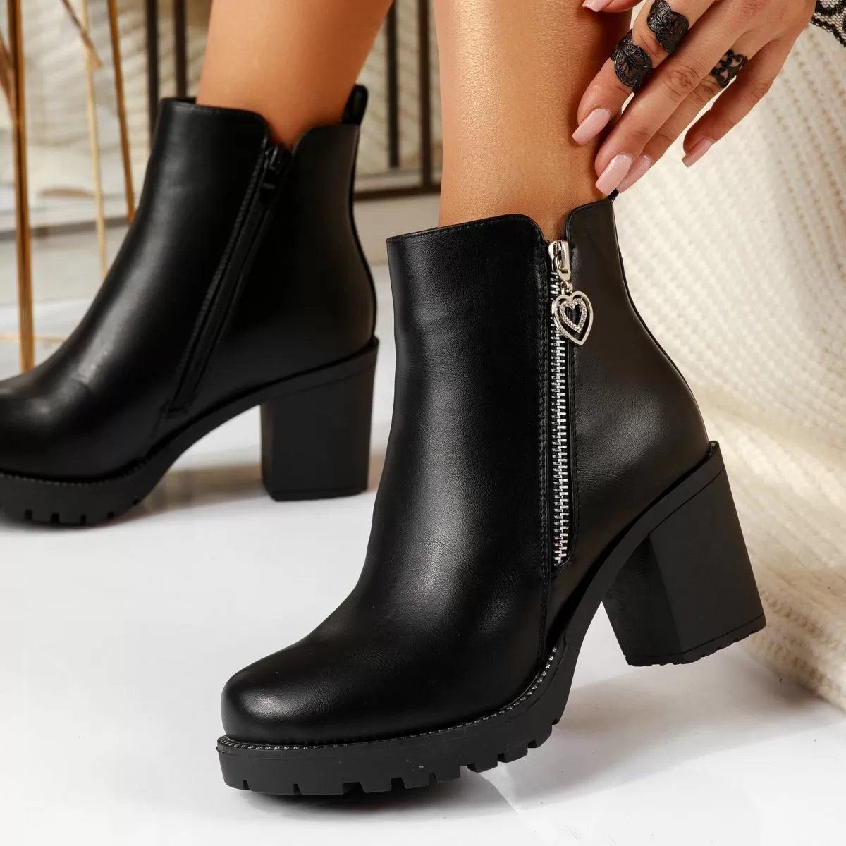 Botine Dama Parma Negre #17035
