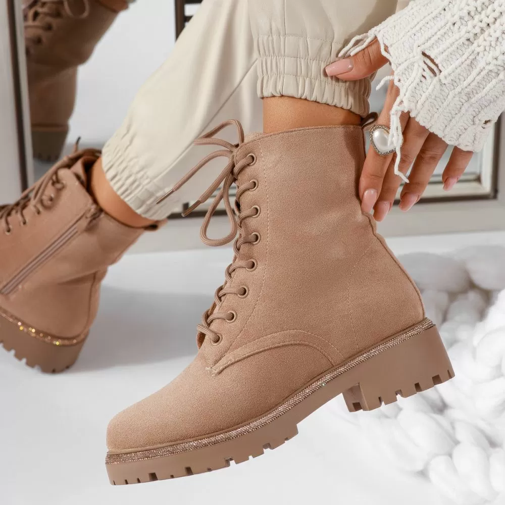 Ghete Dama îmblanite Brooklyn Khaki #17191