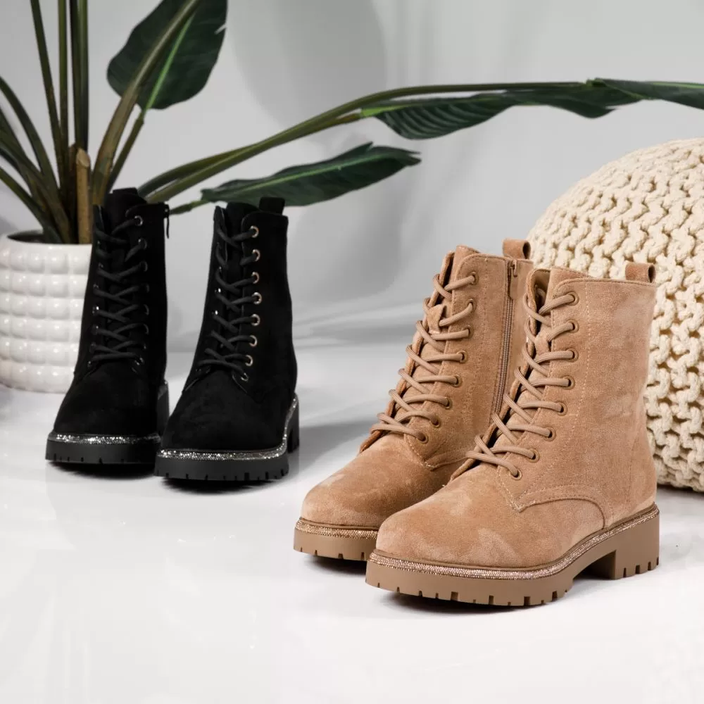Ghete Dama îmblanite Brooklyn Khaki #17191