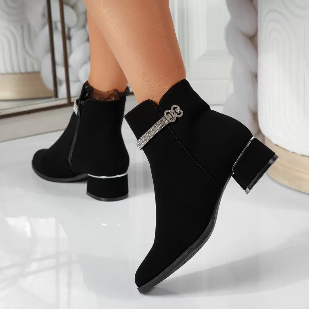 Botine Dama îmblanite Genesis2 Negre #17205