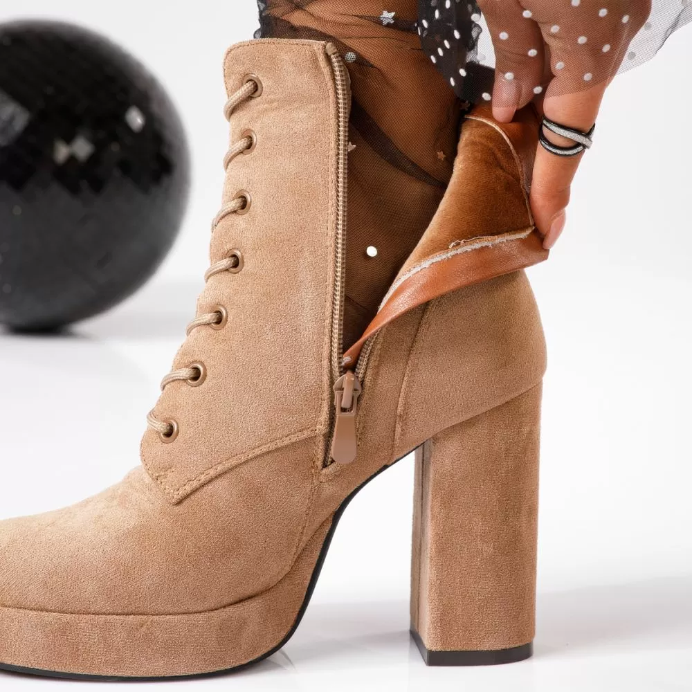 Botine Dama Elora Khaki #17242