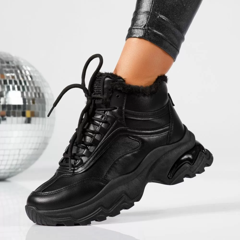 Ghete Dama îmblanite Sport Lino Negre #17280