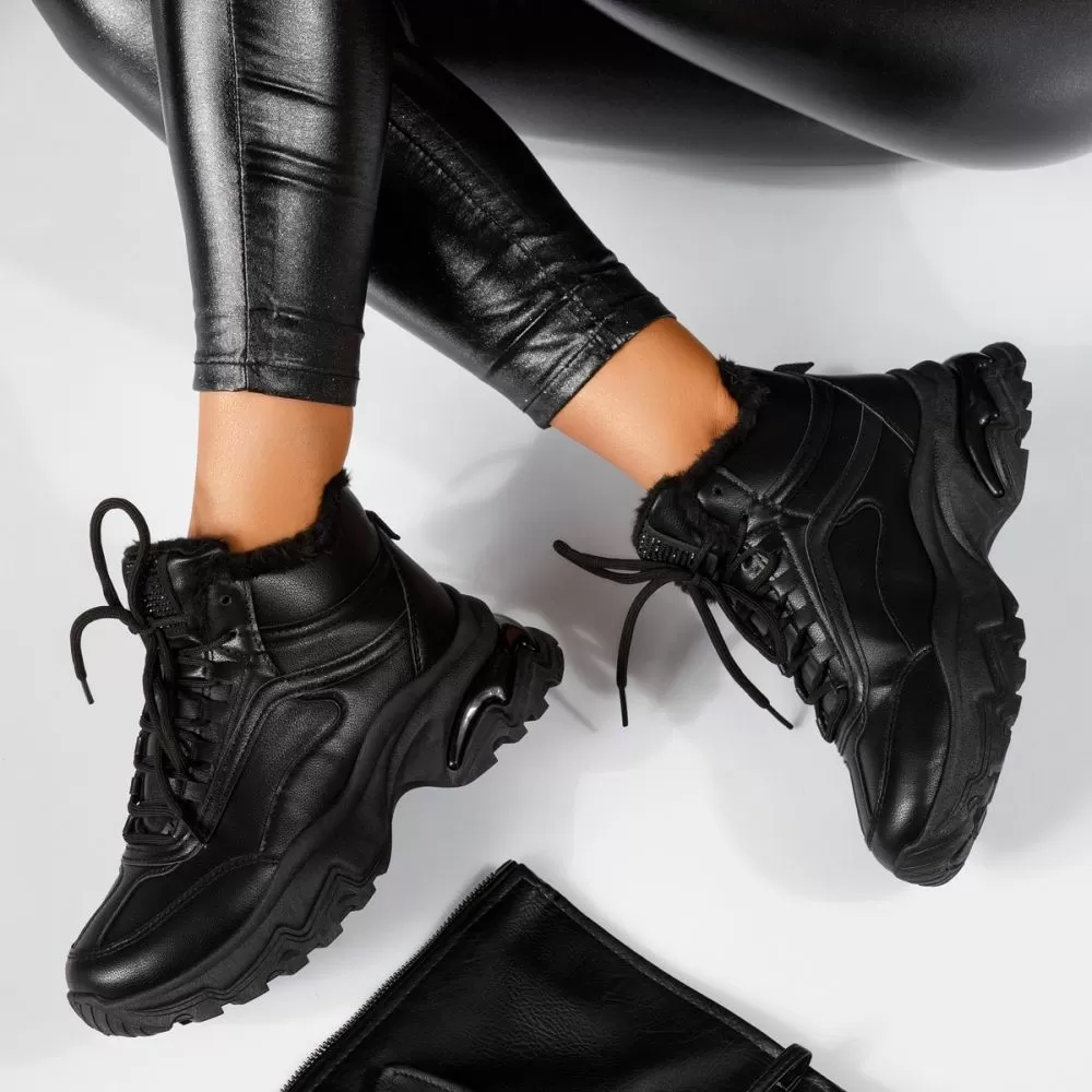 Ghete Dama îmblanite Sport Lino Negre #17280