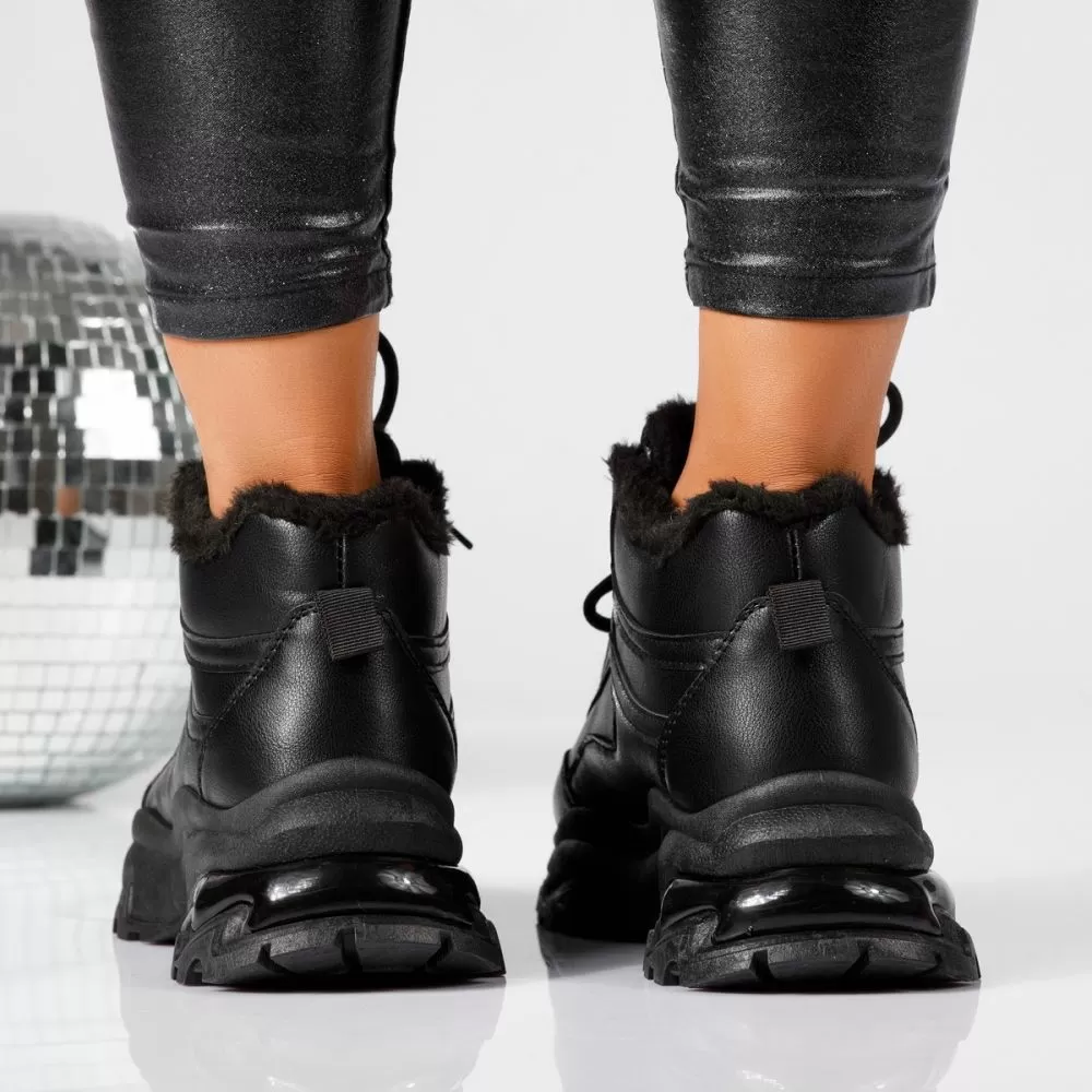 Ghete Dama îmblanite Sport Lino Negre #17280