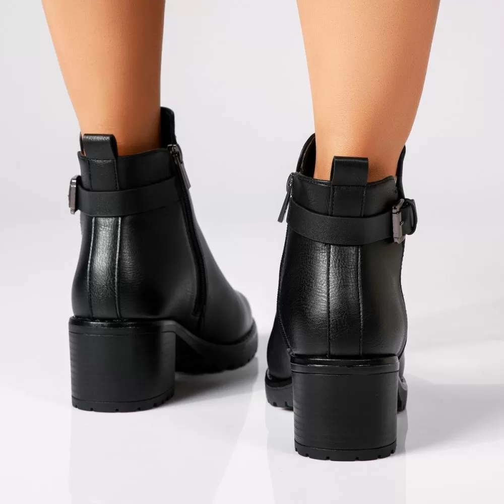 Botine Dama îmblanite Luna Negre #17471