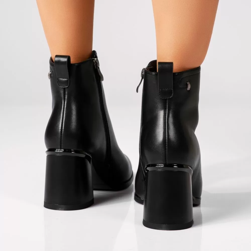 Botine Dama îmblanite Lia Negre #17484