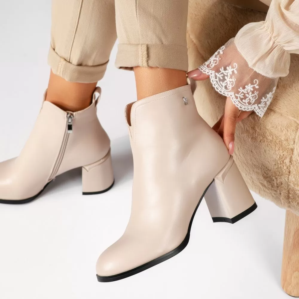 Botine Dama îmblanite Lia Bej #17485