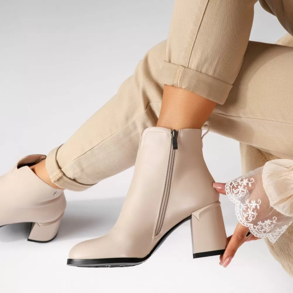 Botine Dama îmblanite Lia Bej #17485