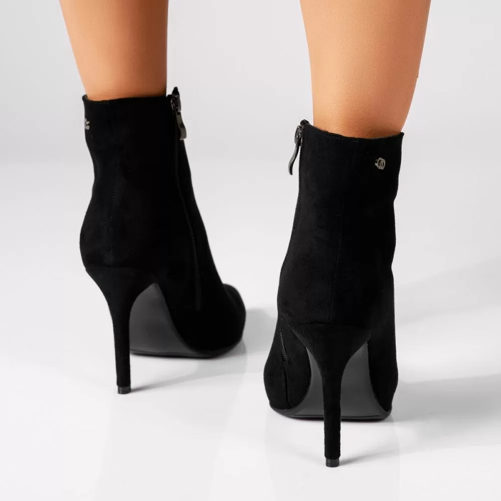 Botine Dama îmblanite India Negre #17506