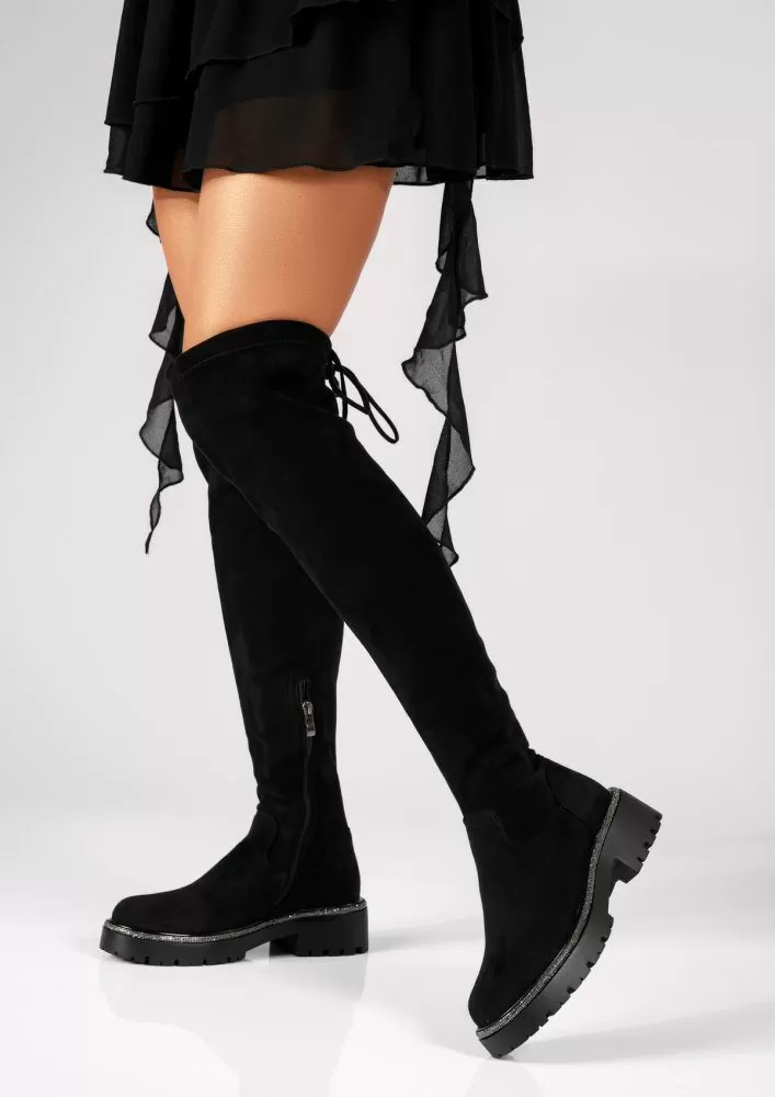 Cizme Dama Lungi Ivy Negre #17522
