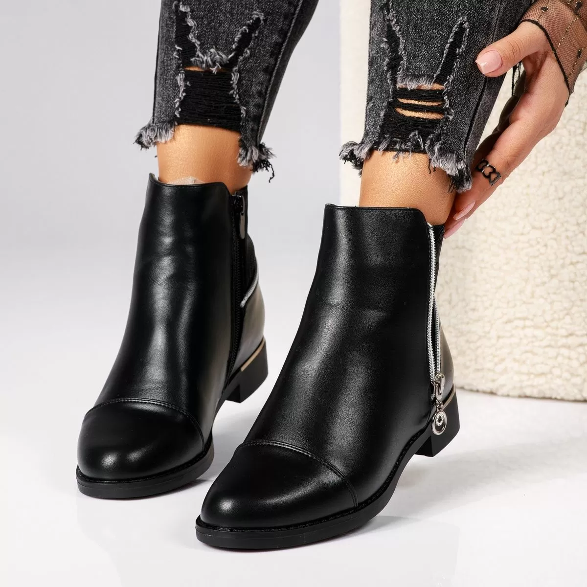 Ghete Dama îmblanite Daisy Negre3 #17547
