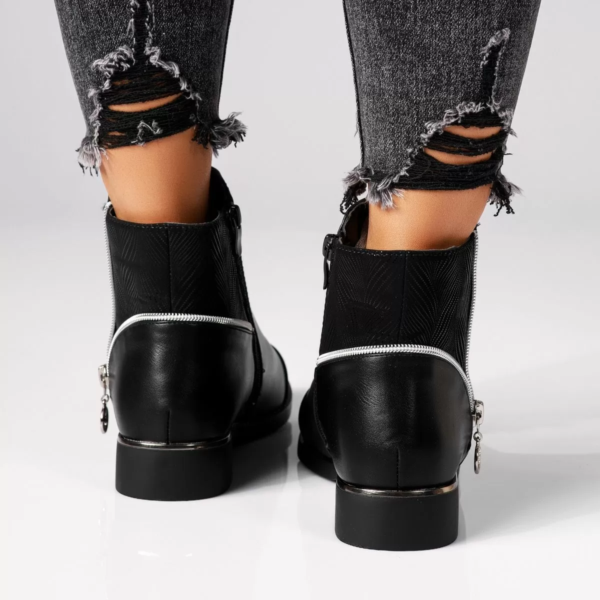 Ghete Dama îmblanite Daisy Negre3 #17547