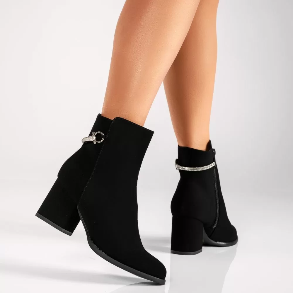 Botine Dama îmblanite Freya Negre #17673