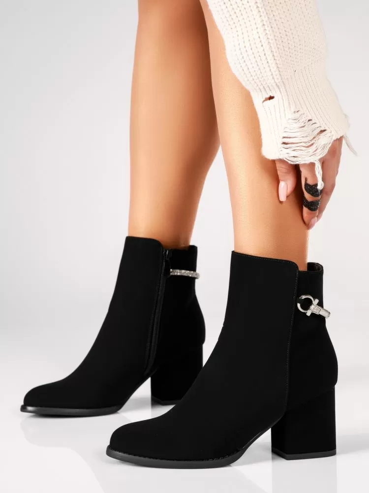 Botine Dama îmblanite Freya Negre #17673