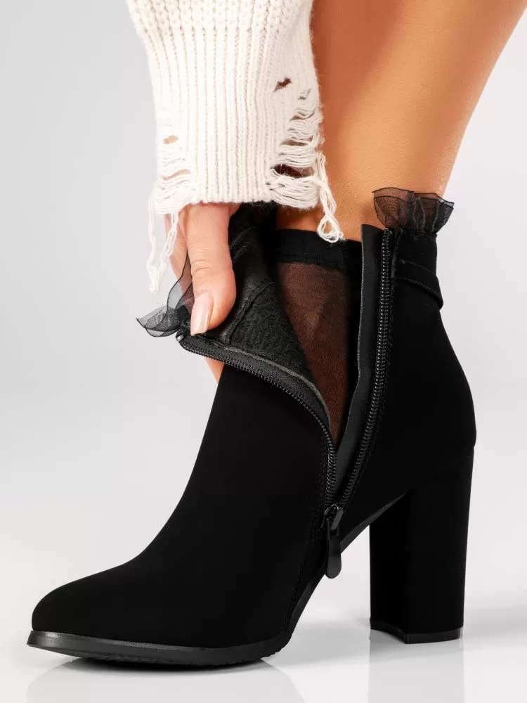 Botine Dama îmblanite Valerie Negre #17692