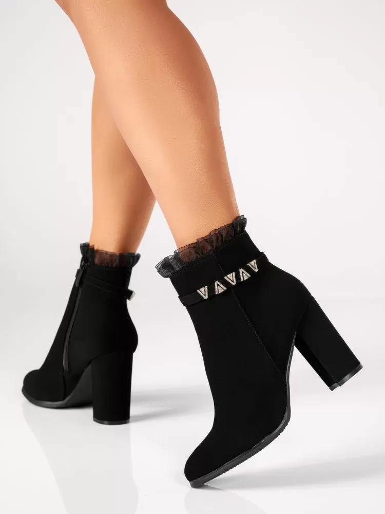 Botine Dama îmblanite Valerie Negre #17692