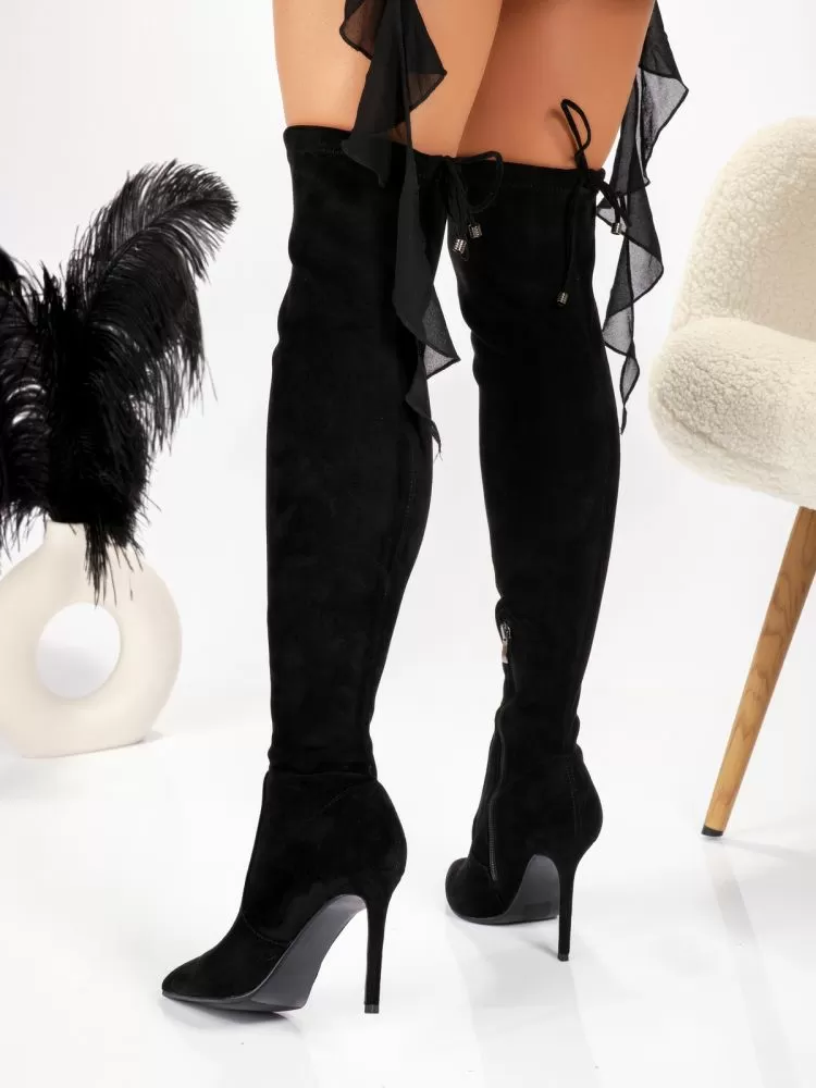 Cizme Dama Lungi Parker Negre #17774