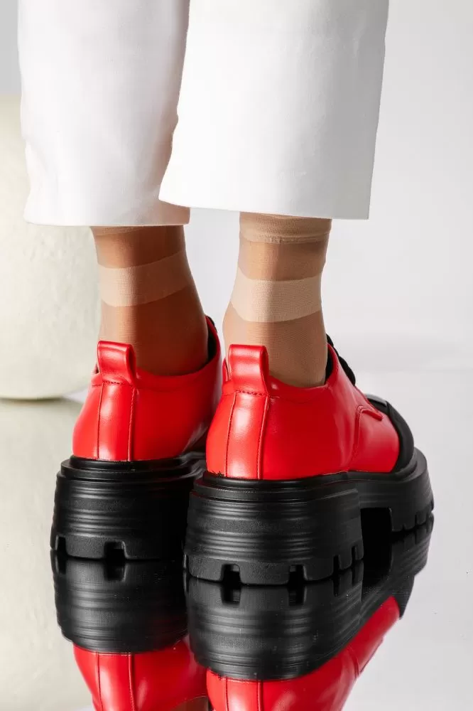 Pantofi casual dama portocalii din piele ecologica Maeve #18247