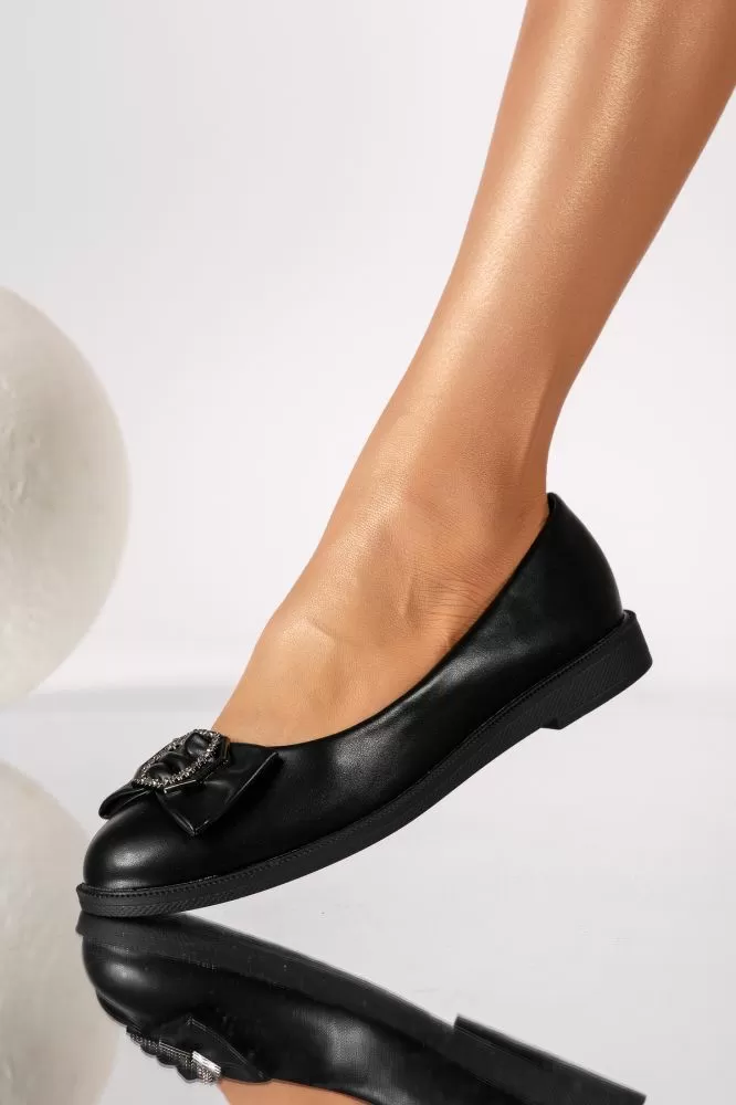 Balerini dama negri din piele ecologica Sarah #18287