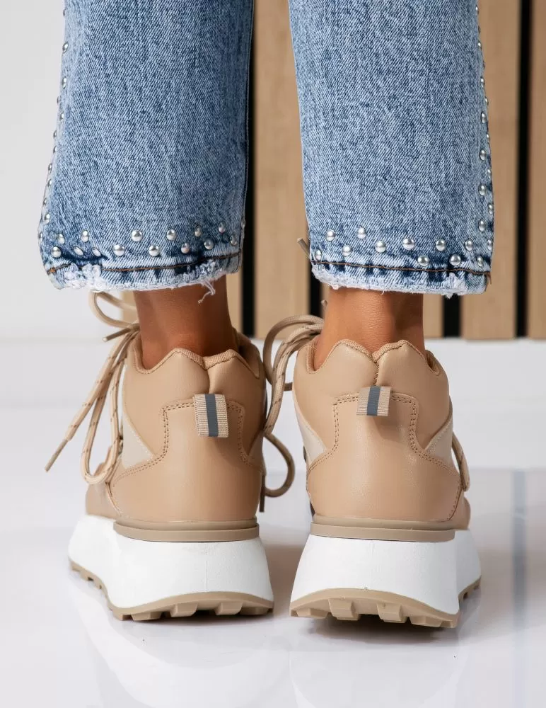 Adidasi dama khaki din piele ecologica Twix #18630