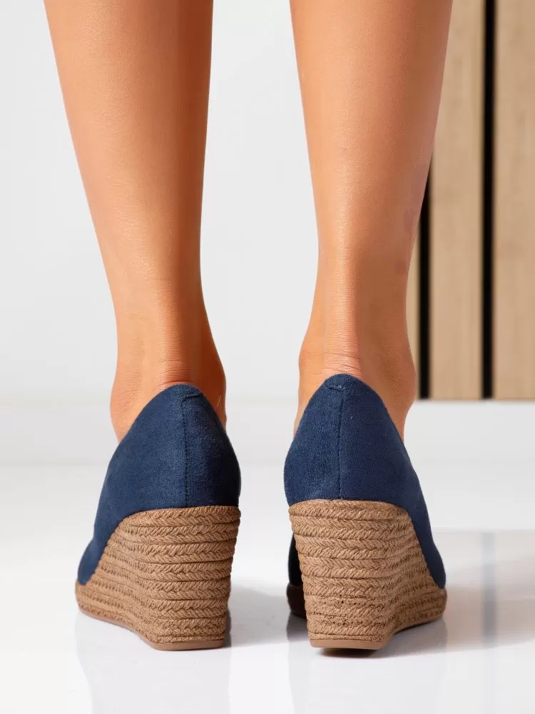 Pantofi dama cu platforma bleumarin din piele ecologica intoarsa Layla #18749