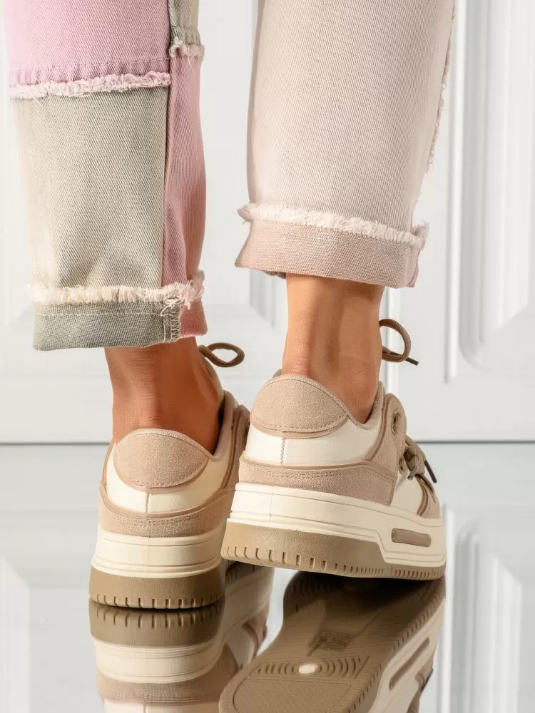 Adidasi dama khaki din piele ecologica Callie #19143