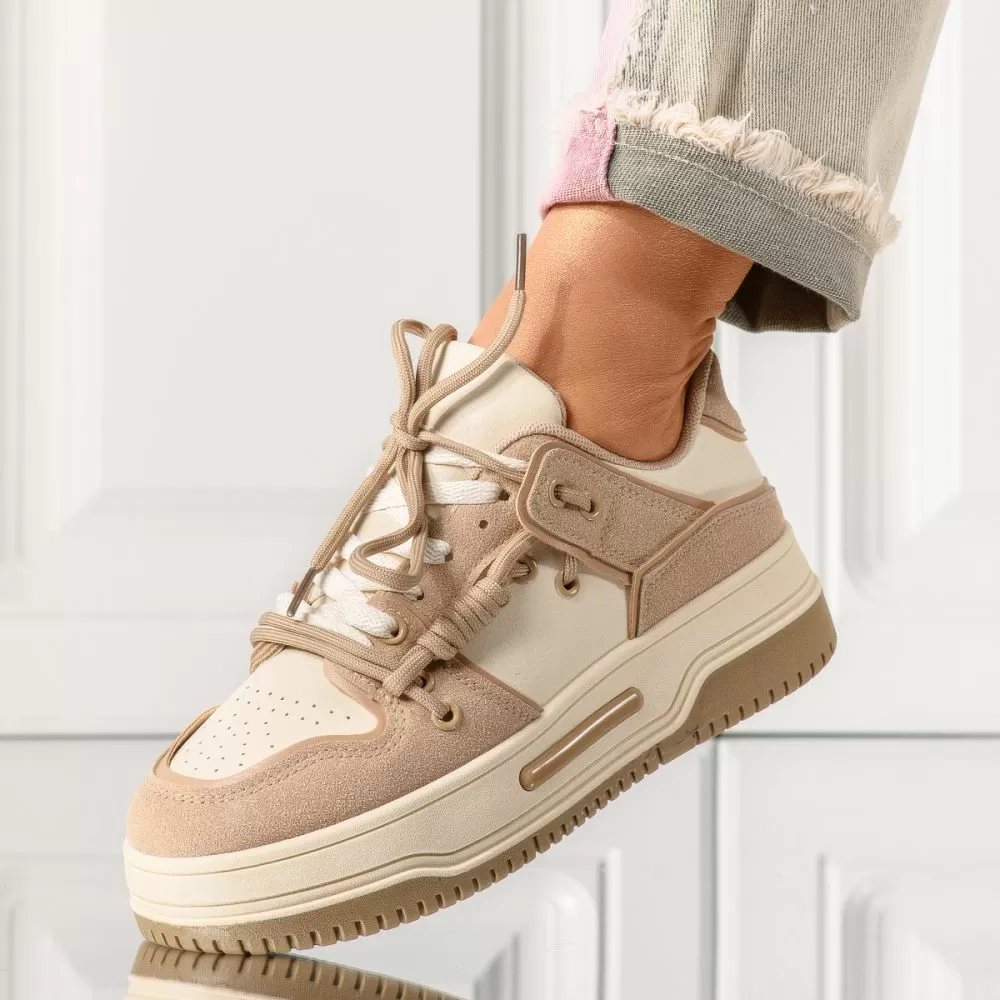 Adidasi dama khaki din piele ecologica Callie #19143