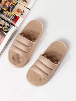 Papuci cu platforma dama khaki din material sintetic Valeria #19920