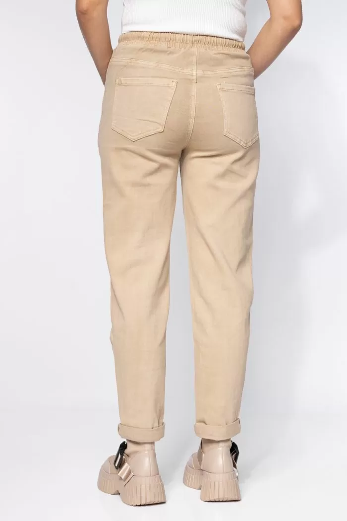 Blugi MomFit Dama Zoe Bej #A608