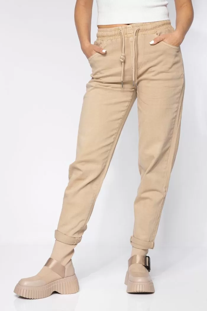 Blugi MomFit Dama Zoe Bej #A608