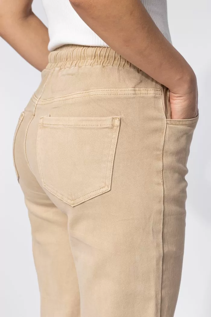 Blugi MomFit Dama Zoe Bej #A608