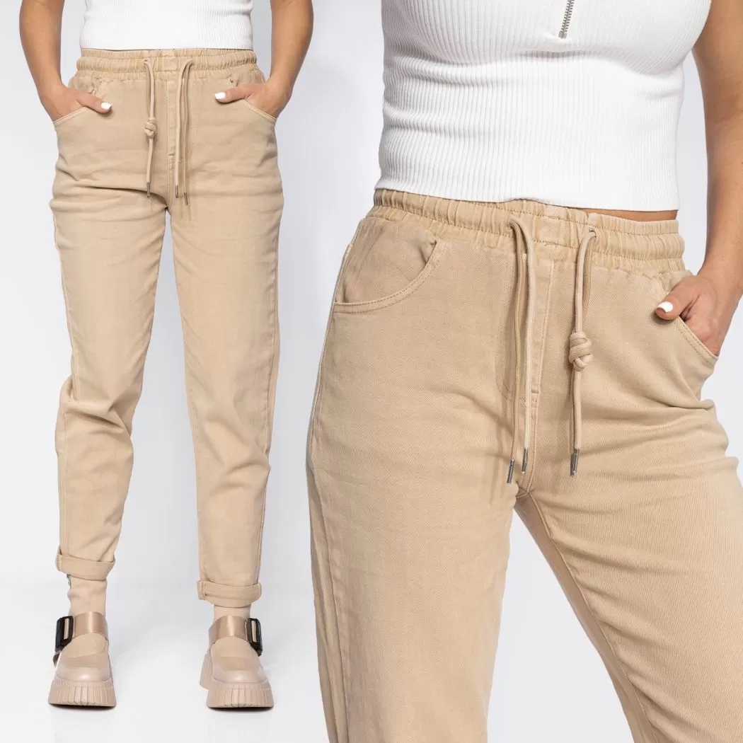 Blugi MomFit Dama Zoe Bej #A608