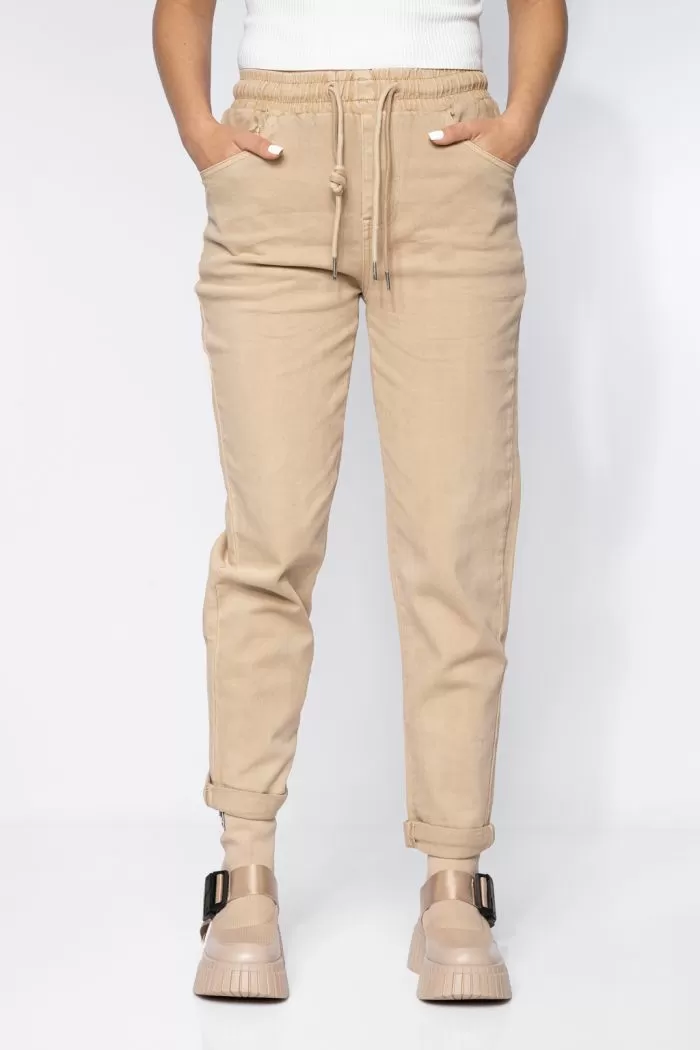 Blugi MomFit Dama Zoe Bej #A608