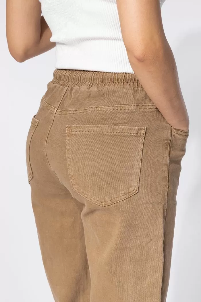 Blugi MomFit Dama Zoe Khaki #A609