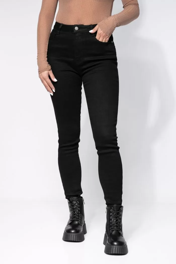 Blugi Skinny cu PushUp Vatuiti Dama Nancy Negri #A615