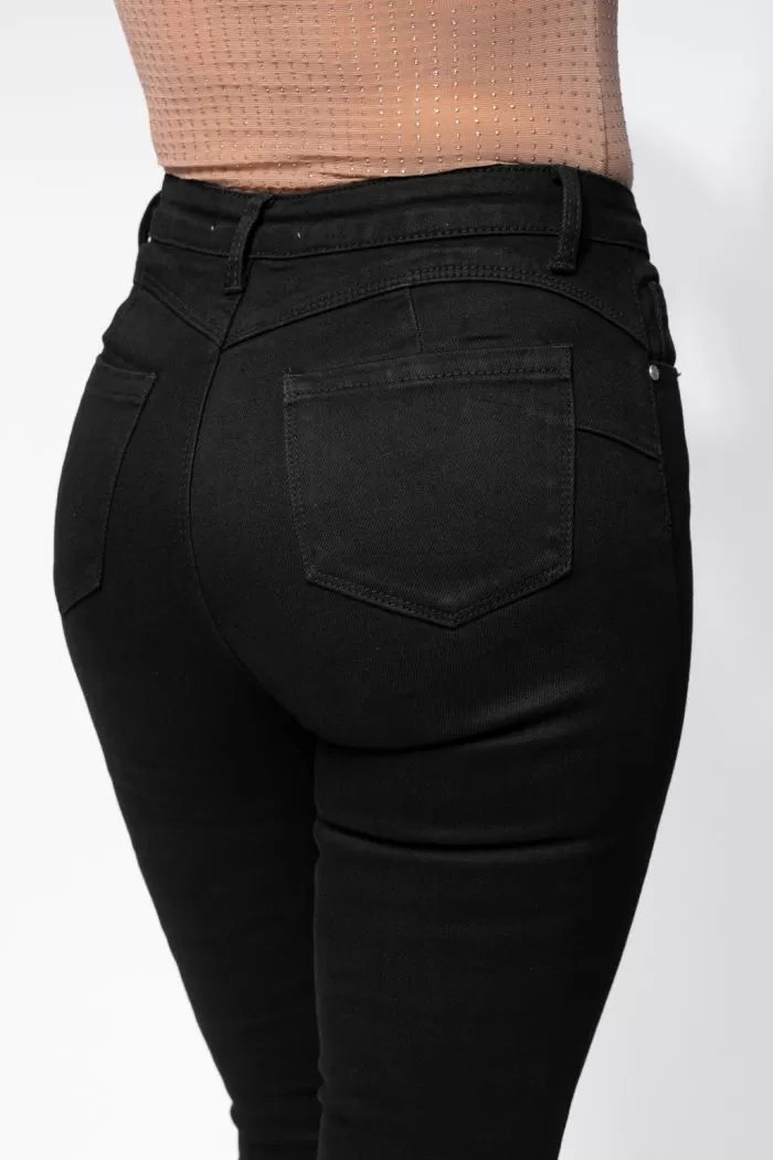 Blugi Skinny cu PushUp Vatuiti Dama Nancy Negri #A615