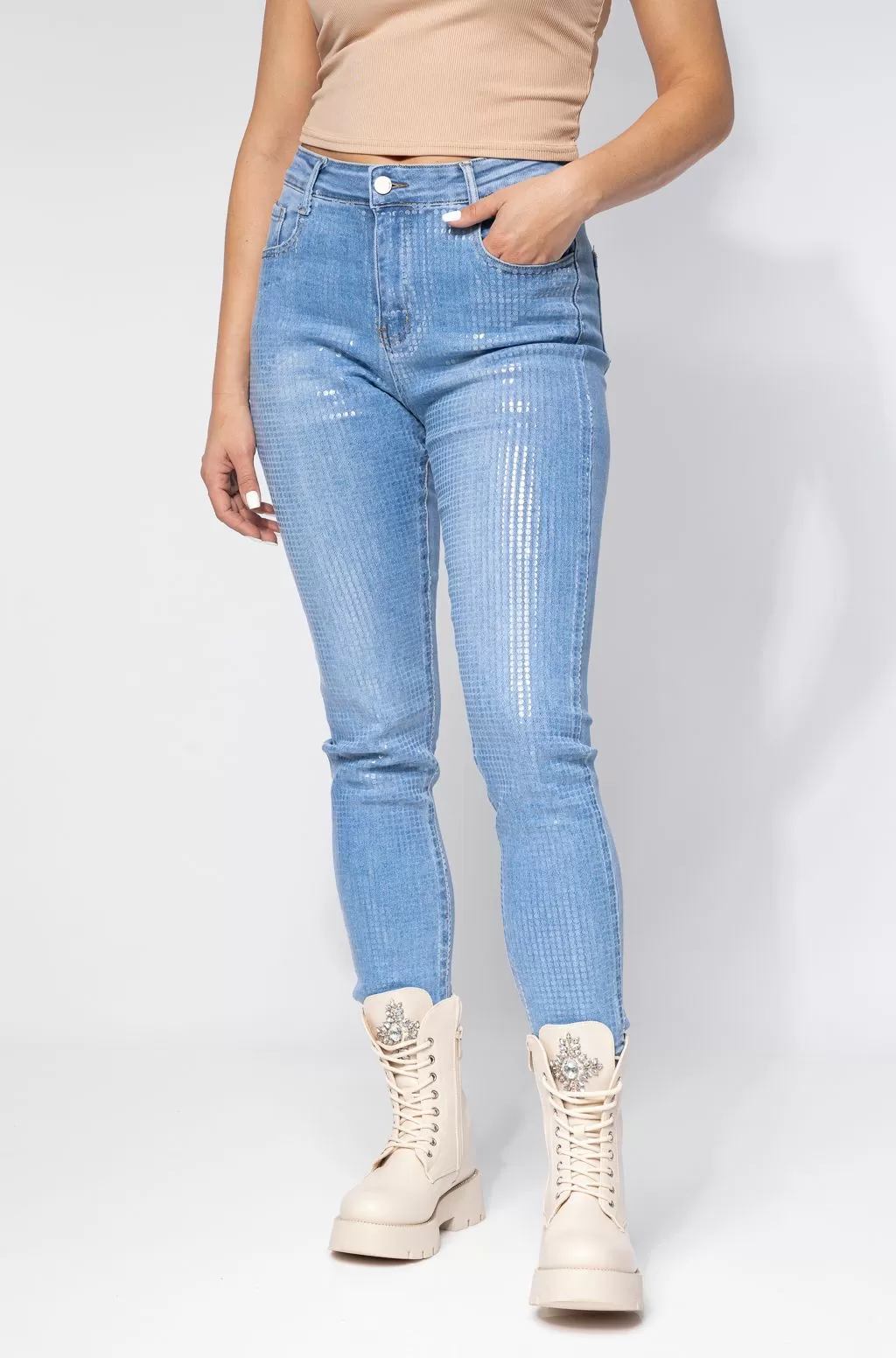 Blugi Skinny Dama Fiora Albastri #A620