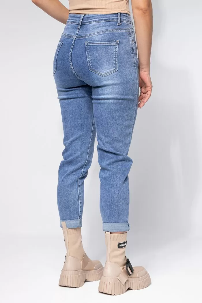 Blugi MomFit Dama Aria Albastri #A623