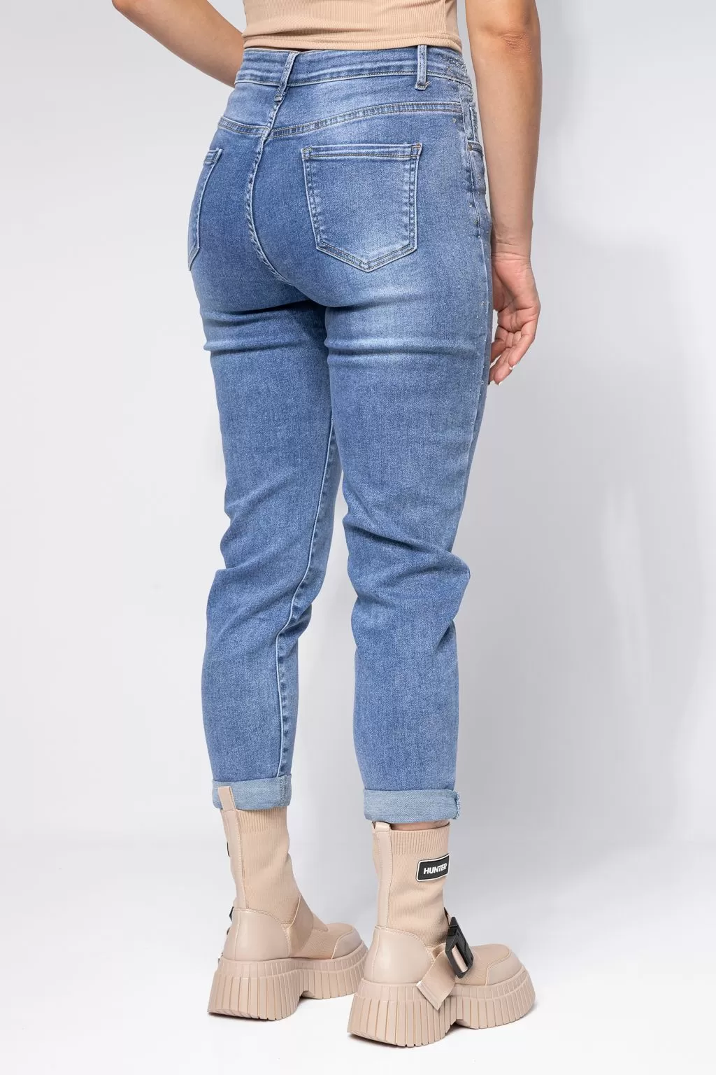 Blugi MomFit Dama Aria Albastri #A623