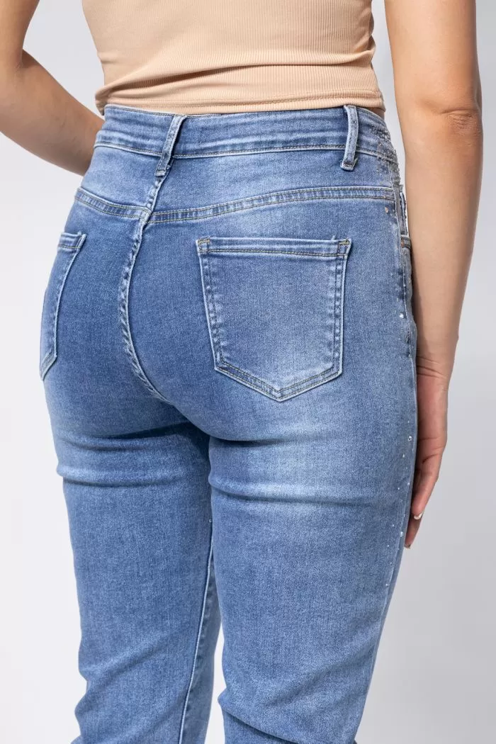Blugi MomFit Dama Aria Albastri #A623