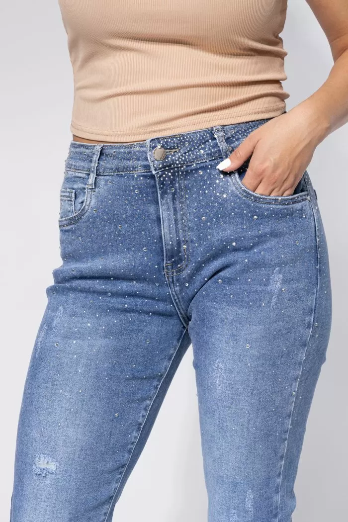 Blugi MomFit Dama Aria Albastri #A623