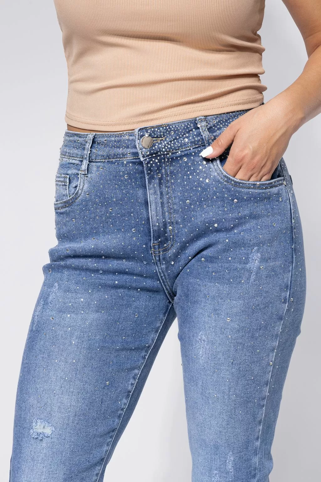 Blugi MomFit Dama Aria Albastri #A623