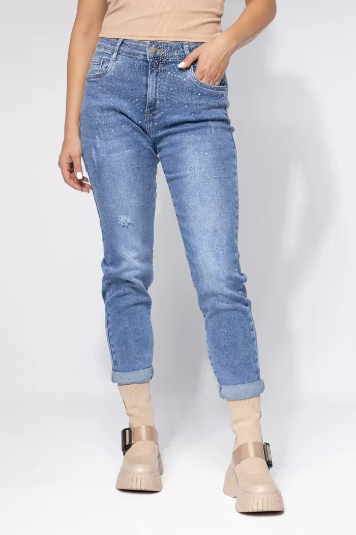 Blugi MomFit Dama Aria Albastri #A623