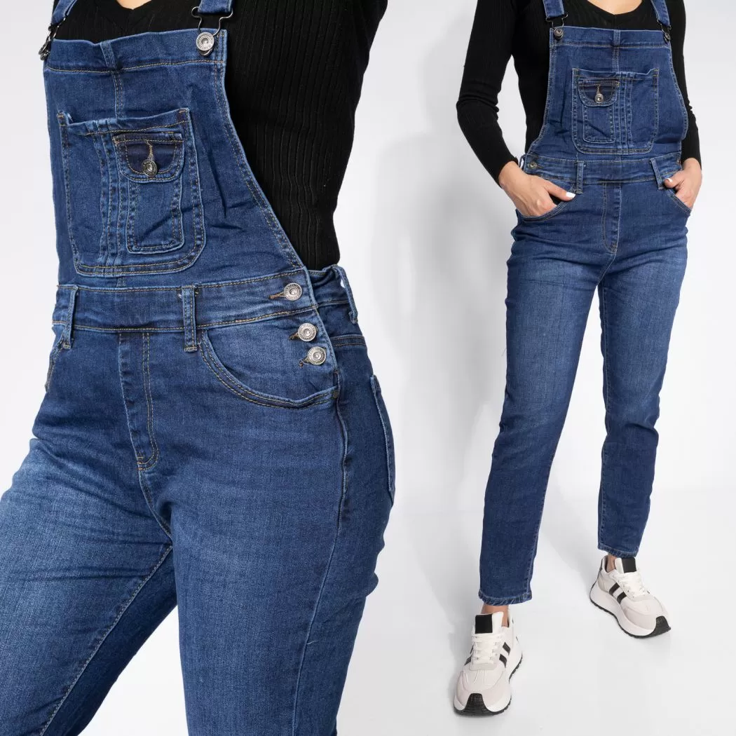 Alexa Kék Női Skinny Overál #A651