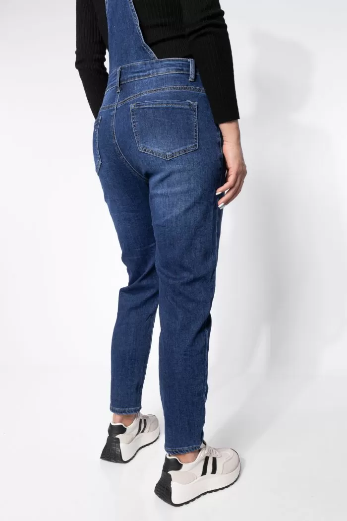 Salopeta Skinny Dama Alexa Albastra #A651