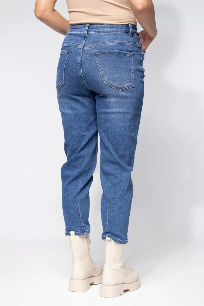 Blugi MomFit Dama Olivia Albastri #A656